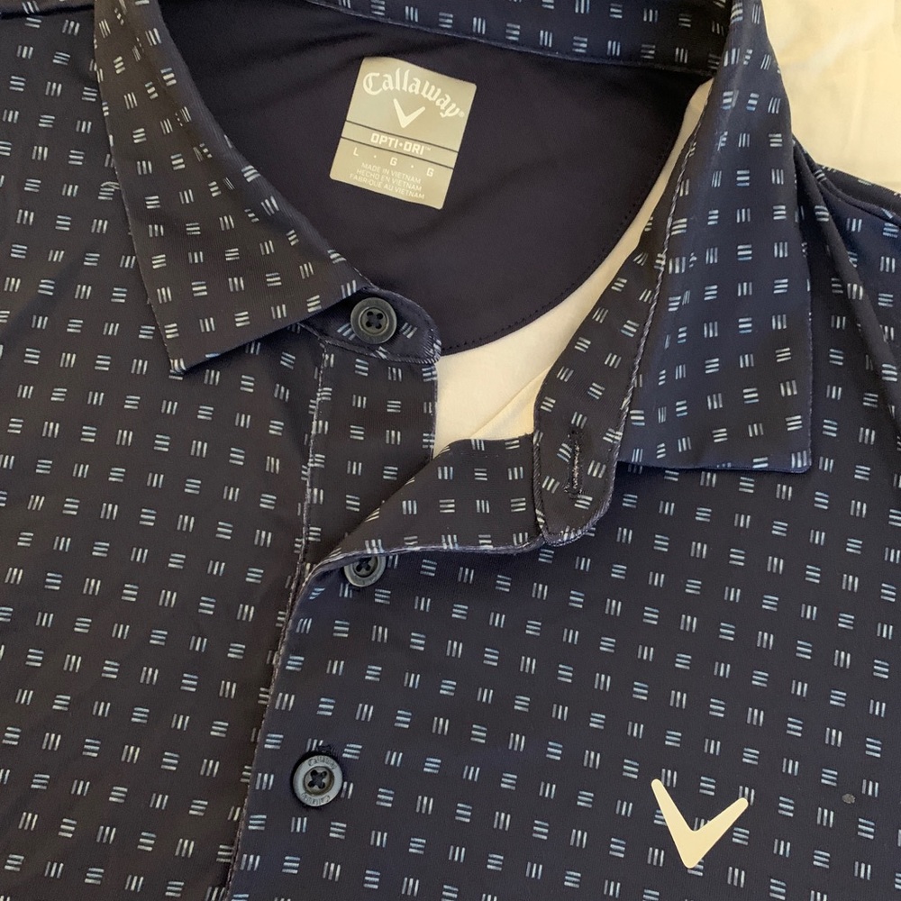 Callaway Opti Dry Men's Blue Polo Large